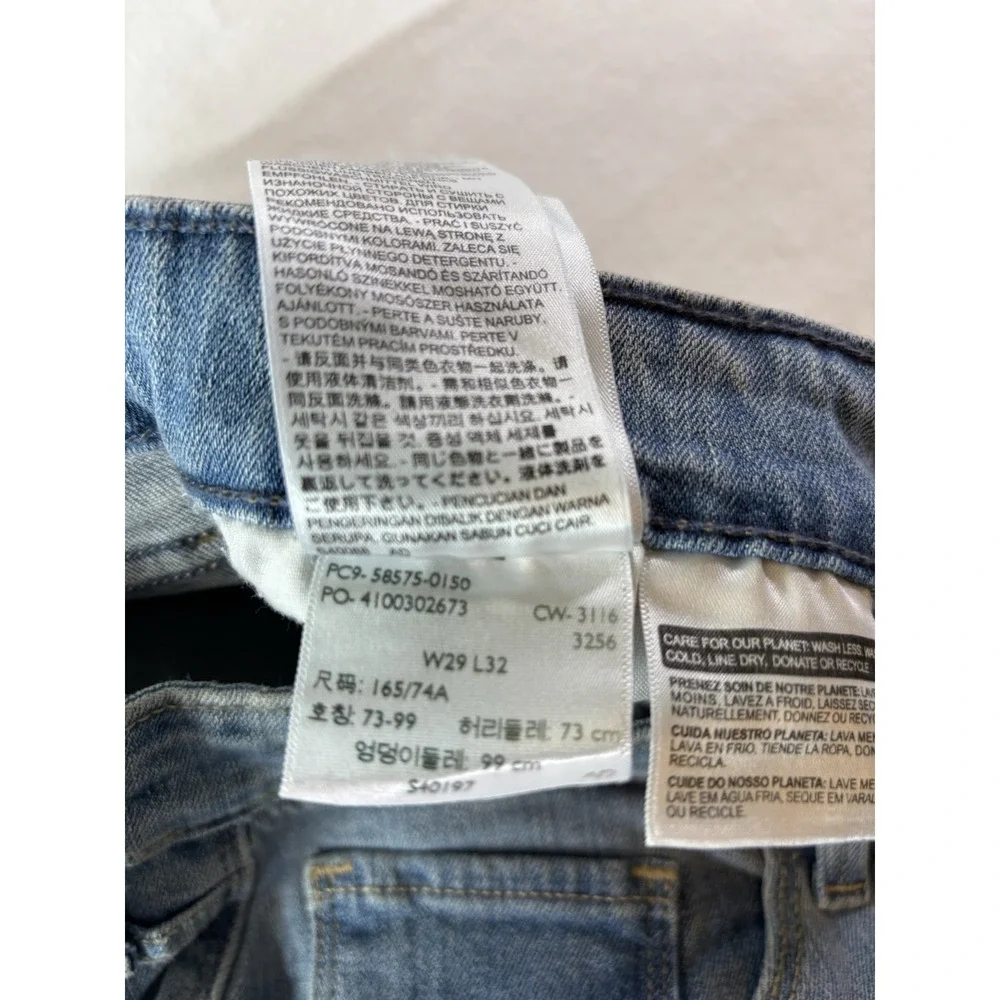 WOMEN'S LEVIS JEANS W29 L32 Mid Rise Skinny Blue Denim Light Wash NEW With Tags - Picture 5 of 13